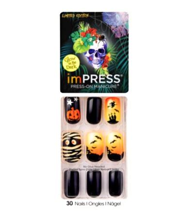 imPress Press On Manicure - Devilish Glow in the Dark Halloween Nails | International Shipping - Buy Online on SooperMarket.com