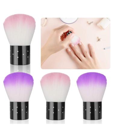 Pack of 4 nail brushes for cleaning makeup brushes soft multifunctional brush for nail art makeup purple and rose