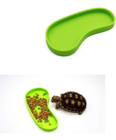 LSTCPGLAI 2 Pieces Shallow Reptile plate Reptile Food Water Bowl Used for Tortoise Corn Snake Crawl Pet Drinking and Eating(Green) - Buy Online on SooperMarket.com
