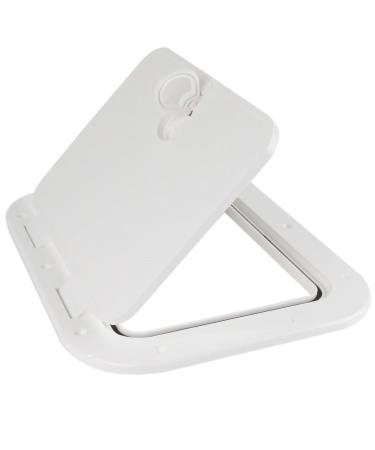 Five Oceans Boat Hatch, Marine Access Hatch, Boat Hatch Lids, Locking Slam Latch System, Off-White 15 11/16" x 12 7/8"