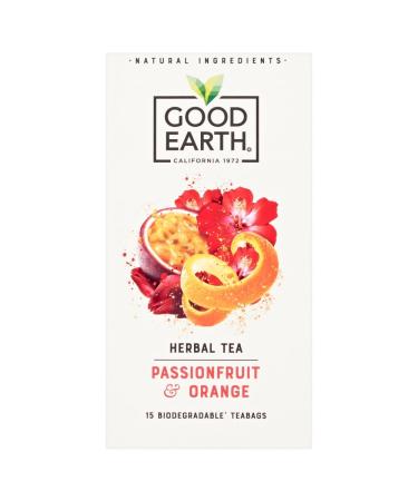 Good Earth Herbal Tea Passionfruit & Orange 15 Biodegradable Teabags 37.5g