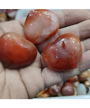 Natural Crystal Rough 3pcs Natural Heart-Shaped Colorful Red Carnelian Agate Flame Geode Stones - Buy Online on SooperMarket.com