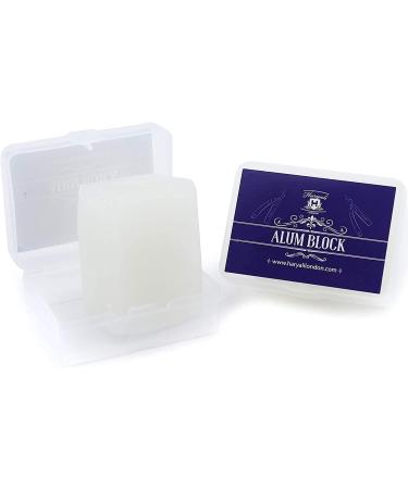 Haryali London Alum Block - Astringent Alum Block Shaving Accessory - Antiseptic Alum Block Stone Shaving Block - Soothing After Shave Balm Men and Women - Clear Plastic Case - Small - All Skin Types 1 Count (Pack of 1)
