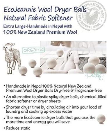 Premium XL Organic Wool Dryer Ball - Eco-Friendly Natural Non-Toxic & Unscented for Effective Laundry Care - Buy Online on SooperMarket.com