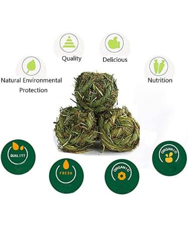 6pc Rabbit Chew Ball Timothy Grass Toys for Small Animals - Ideal for Bunny Rabbits, Hamsters, & Guinea Pigs - Buy Online on SooperMarket.com