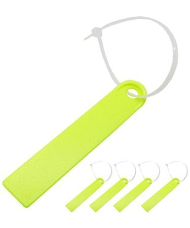 Scuba Diving Surfing Swimming Plastic Waterproof Name Tag 5pc Yellow