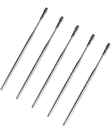 KALLORY 5pcs Ear Wax Scoop Kit - Ear Cleaner Spring Tool Ear Spoon Silver Wax Remover - Buy Online on SooperMarket.com