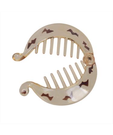 Fodattm Hair Comb Set - French Banana Clips & Ponytail Holders - 4 Stylish Interlocking Combs for Trendy Hairstyles - Buy Online on SooperMarket.com