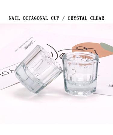 Nail Art Bowl Set - Crystal Glass with Stainless Steel Lid | 2pcs Nail Art Liquid Container & Tools for Perfect Nails - Buy Online on SooperMarket.com