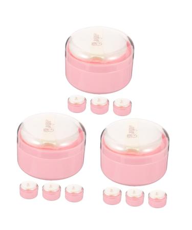 Kisangel Baby Powder 12 Pcs Body Powder Puff Box Baby Powders Pink Compact Child Synthetic Sponge Travel Baby Powder