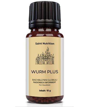 Saint Nutrition Wurm Plus Globuli - for animals - The worm treatment alternative for dogs + cats natural nutrition for dog & cat 10 g of content