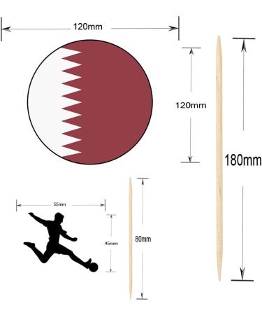 Qatar Football Silhouette Flag Mix Party Food & Cupcakes Picks Decorations Toppers (pack of 14) - Buy Online on SooperMarket.com