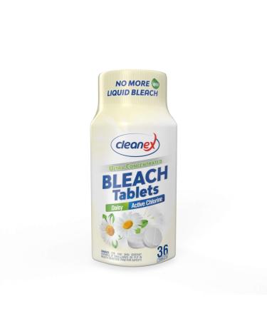 Bleach Tablets New Advanced Formula Ultra Concentrated Water-Soluble Bleach Tablets for Laundry and Multipurpose Cleaning 36 Tablets No Phosphate NO More Liquid Bleach! (Daisy)