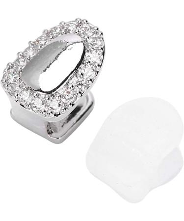 Teeth Jewelry Tooth Gems Teeth Grills Single Tooth Bling Teeth Accessory Decoration for Halloween Party Hip Hop Show (Single portal diamond silver) - Buy Online on SooperMarket.com