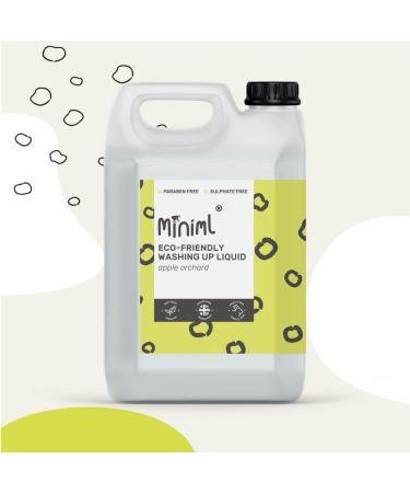 Miniml Eco Washing Up Liquid 5L Refill - Apple Orchard Scented | Plant Based, Vegan, Cruelty Free, Non Bio | Natural Cleaning Product - 500 Washes - Buy Online on SooperMarket.com