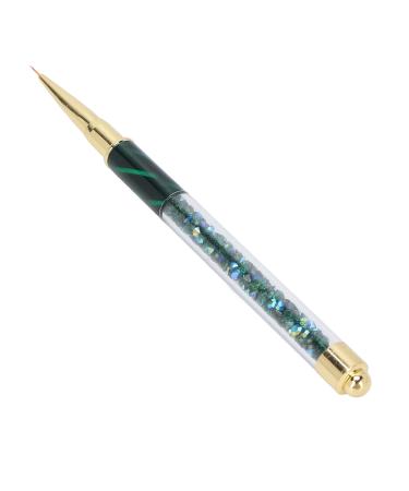 Manicure Liner Pen Nail Rhinestone Picker Dotting Pen Nail Art DIY Decoration Tool for Household Nail Shop (Dark green stripes (short pull cord))