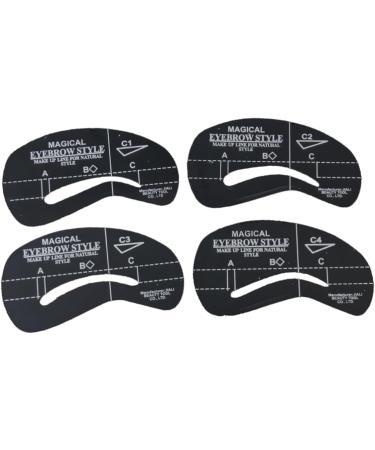 24pcs 6 Sets eyebrows shape eyebrow templates stencils Eyebrow stencils mold cosmetic card - Buy Online on SooperMarket.com