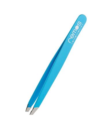 REMOS professional tweezers with extra fine tips for plucking eyebrows - blue