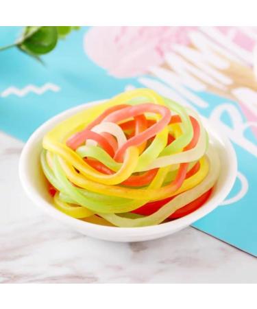 Ready to eat colored fruit fudge fruit flavored soft sweets childhood nostalgic candy gift pack casual snacks pastries healthy sweet candy colorful rope candy delicious desserts (12g*60 bags) - Buy Online on SooperMarket.com