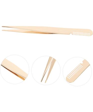 PLAFOPE Eyelash Tweezers Eyelash Applicator Lash Clamp Lash Applicator Tool Stainless Steel Lash Tweezers Metal Lash Tweezers Beauty Tools Tweezers for Women Lash Tweezers with Comb - Buy Online on SooperMarket.com