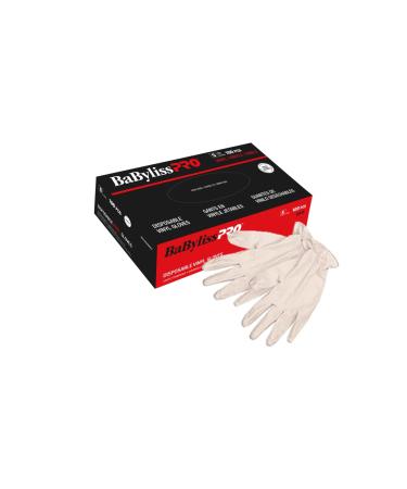 BaBylissPRO Disposable Vinyl Gloves Large 100 Count Small