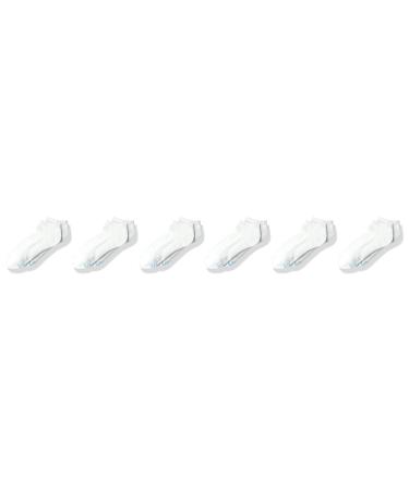 Hanes Ultimate Girls' 6-Pair Pack Low Cut Socks Medium - Shoe Size: 10.5-4 Medium White
