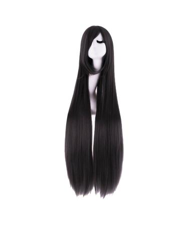 MapofBeauty 40" Anime Costume Long Straight Cosplay Wig Party Wig (Black)