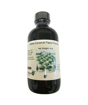 OliveNation Salted Caramel Flavor Fountain - 8 ounces - Adds gourmet taste to ice cream, frozen yogurt, smoothies, protein shakes - baking-extracts-and-flavorings 8 Ounce (Pack of 1)