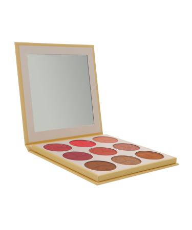 BELLIFFY 1pc 9 Loose Powder Makeup Palette Pressed Powder Pallet Cosmetic Powder Blush Makeup 9 Blush Shade
