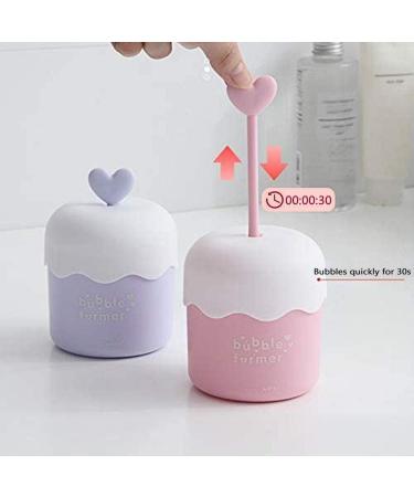 Foam Bubble Maker Cleanser Foamer Cup for Delicate and Smooth Facial Cleansing Cute Skin Care Tools (purple) - Buy Online on SooperMarket.com