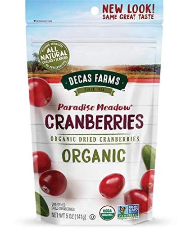 Decas Farms Organic Dried Cranberries 5oz - Premium Quality, Healthy Snack - Buy Online on SooperMarket.com