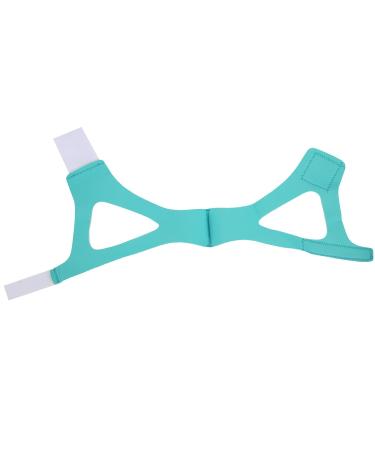 Breathable Elastic Anti-Snoring Chin Strap with Jaw Support Belt for Adults - Blue Green