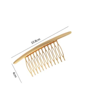 Curved Alloy Hair Side Comb Set - Silver & Gold French Hair Twist Inserts & Clips for Women & Girls - Stylish Hair Jewelry & Styling Tool - Buy Online on SooperMarket.com
