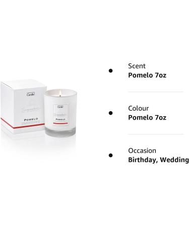 Luxury Scented Candle Gift for Women | Natural Wax Blend | 45 Hours Burn Time | Hotel Collection - Pomelo (7oz) by The Copenhagen Company - Buy Online on SooperMarket.com