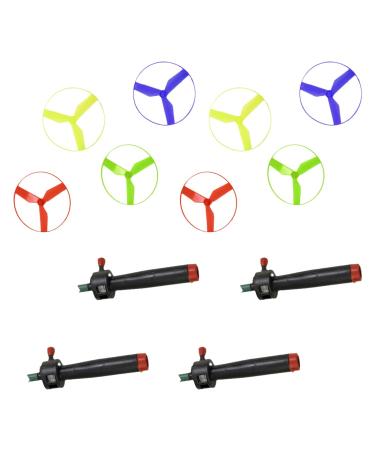 Menyiyd's propeller game with 4 handles and 8 propellers - diameter of 30 cm and 20 cm - Motoric toys flying game toys for children from 3 years