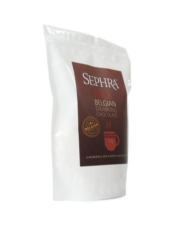 Sephra Belgian Hot Drinking Chocolate - Big 1kg Bag Finely Ground Couverture Chocolate Flakes Instant Barista Style Hot Cocoa Drink! (Belgian Milk) Belgian Milk 1 kg (Pack of 1)