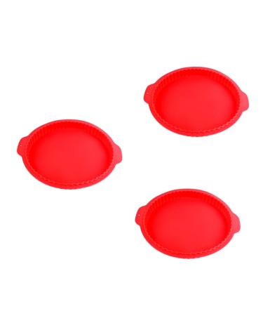 3 Pcs Candy Molds Circle Cookie Cutters Silicone Mold Chocolate Mold Chocolate Cake Round Cake Pans Fondant Molds Silicone Gummy Molds Cookie Stencils Cake Mold Birthday Cake Pizza 31 X28.5CMx3pcs Redx3pcs