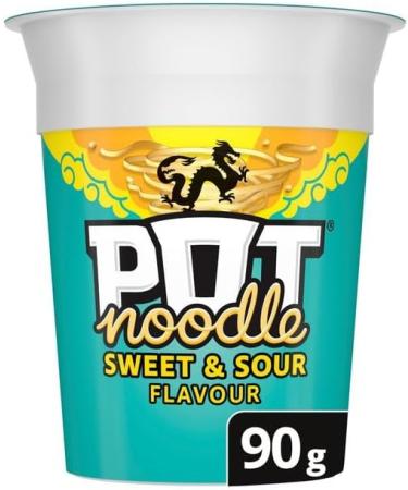 Pot Noodle's Pack of 3 1 each Sticky Rib Chinese Chow mien Sweet & Sour - Buy Online on SooperMarket.com