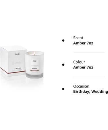 Luxury Scented Candle Gift for Women | Natural Wax Blend | 45 Hours Burn Time | Hotel Collection - Amber (7oz) | Copenhagen Company - Buy Online on SooperMarket.com