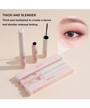 Mascara with Small Brush Head Waterproof and Long-Lasting Slender and Curly No Smudge Lengthened Thickened Fine Comb Type for Womenf 1.5g Brown - Buy Online on SooperMarket.com
