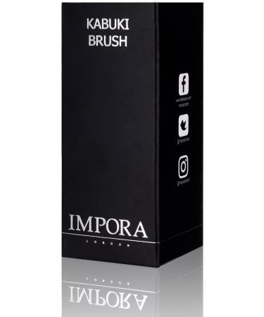 Kabuki Powder Makeup Brush by Impora London - Ideal for Powders, Blush, Bronzer, Foundation, Mineral Make up | Black - Buy Online on SooperMarket.com