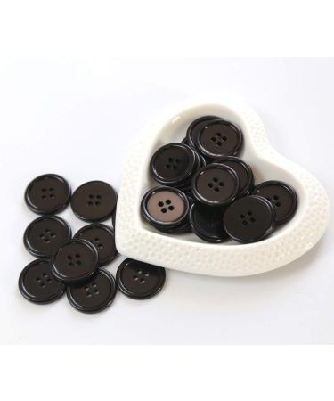 50PCS GANSSIA 1 Inch Black Resin Sewing Buttons for DIY Craft Decoration - Buy Online on SooperMarket.com