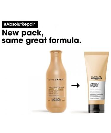 L'Or al Professionnel Absolut Repair Conditioner | Protein & Gold Quinoa for Dry/Damaged Hair - 200ml - Buy Online on SooperMarket.com