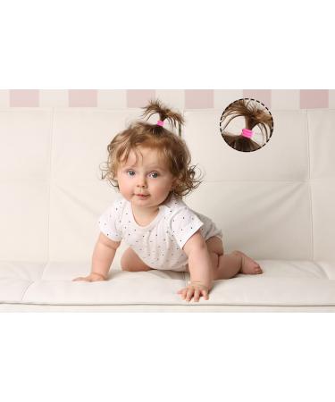 360PCS Multicolor Baby Toddler Hair Ties - Elastic Hair Ties 2cm Diameter - No Crease Small Ponytail Holders for Kids Girls (360 Count) - Buy Online on SooperMarket.com
