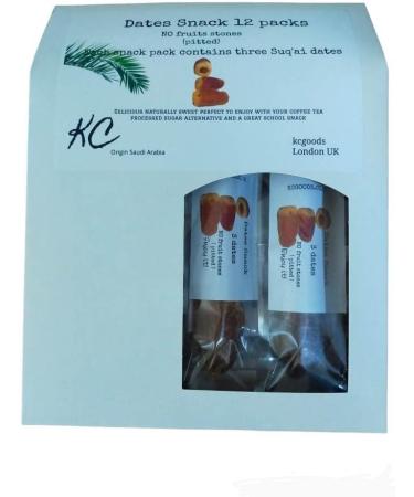 Dates Snack Box 12pcs no Fruits Stones ( pitted) Three Dates per Snack Pack - Buy Online on SooperMarket.com