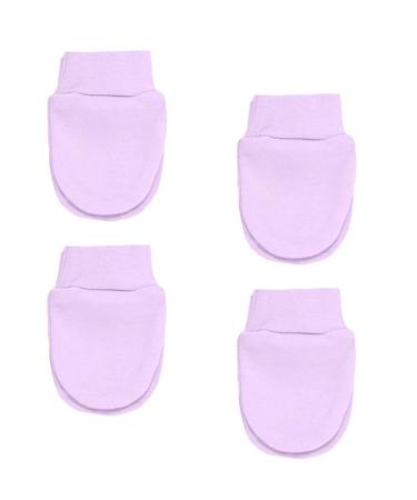 Soft Touch 4 Pairs Premature Baby Anti Scratch Mittens with Wrist Cuffs Tiny Mittens Blue Pink & White (Pink)
