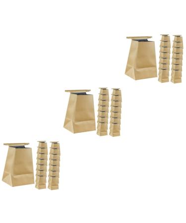 Healeved Car Trash Bag 45 Pcs Vomit Bag Light Brown Kraft Paper Travel Vomit Bags Disposable 1