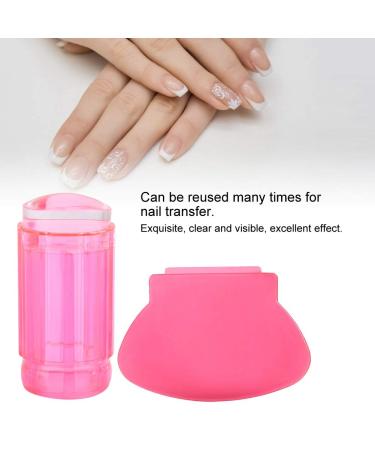 Nail Art Stamper Set - Silikon Nagellack Transfer Stamper & Schaber f r DIY Manik re - Transparent Rot | Internationaler Versand - Buy Online on SooperMarket.com
