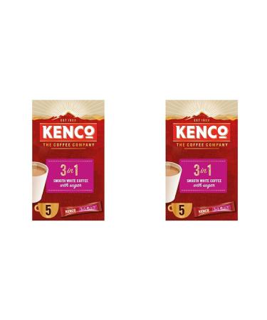 Kenco 3 in 1 Smooth White Instant Coffee with Sugar Sachets 5x20g (Pack of 14 Total 35 Sachets 700g)