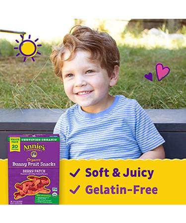 Annie's Organic Berry Patch Bunny Fruit Snacks - Gluten Free, 16 oz | Healthy Snacks for Kids - Buy Online on SooperMarket.com